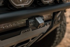 Ford Bronco Camera Relocation Bracket - Front - DV8 Offroad - Micro-Texture Black Powder Coated - `21-`26